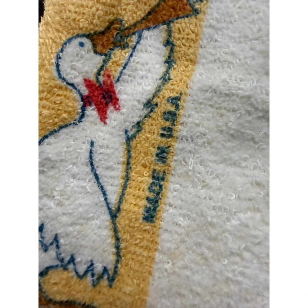 Vintage Musical Geese Hanging Kitchen Towels Set of 2 Crocheted Top Made in USA